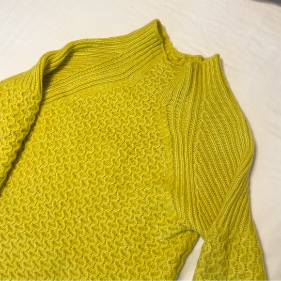 Anthropologie Yellow Cable Knit Sweater - Picture 4 of 8